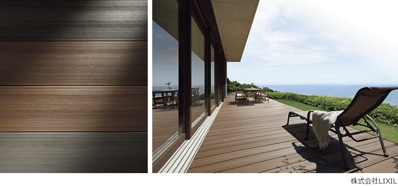 より自然な木目の人工木ウッドデッキ